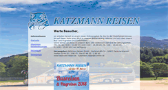 Desktop Screenshot of katzmann-reisen.de